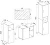 VCM Badmöbel Sets Flandu 917692 Weiß H. 160 x B. 122 x T. 30 cm Bild 4