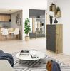 Home Collective Kommode 60 cm breit Holz Highboard Sideboard für Flur Schlafzimmer Wohnzimmer (Kommode Schlafzimmer Kommode mit Schubladen Holz Schrank), Kinderzimmer Organizer, 121 cm hoch, 5 Schubladen Artisan Eiche-grau Bild 2