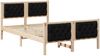 vidaXL Bettrahmen Schwarz 120 x 190 cm Massives Kiefernholz 878416 Bild 2