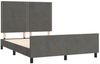 Bettgestell mit Kopfteil Samt Dunkelgrau 140x200 cm, Härtegrad: H2 [3125697] Bild 4