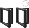 vidaXL Couchtischbeine T-Form 2 Stk. Schwarz 50x25x(42-43) cm Stahl 4013028 Bild 3