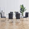 Freischwinger Stühle 4er-Set mit Kunstleder, ergonomischem Sitzkomfort, hoher Rückenlehne, verchromtem Metallgestell, schwarz Bild 2