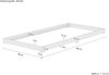 Futonbett platzsparend extra niedriges Einzelbett 100x200 Esche geölt V-60.47E-10Rollrost und Matratze inkl. Bild 4