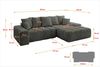 ALTDECOR Ecksofa ENSI-L, Sofa Praktische Bequeme Funktionsecke Couch L-Form Eckcouch, Corner Sofa L-Form Vielseitige Sofa Wohnlandschaft Wohnzimmer Bild 3