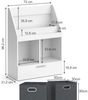 Bücherregal Luigi Weiß 72 x 96.2 cm Mit Faltboxen Vicco Bild 3