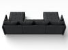 AX LIVING Dunkelgrau Sofa U Form mit Schlaffunktion Veliro U, 345 cm Bild 4