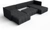 AX LIVING Dunkelgrau Sofa U Form mit Schlaffunktion Veliro U, 345 cm Bild 5