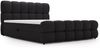 GRAINGOLD Modo Boxspringbett 200x200, mit gepolstertes Kopfteil, Doppelbett mit zwei Bettkästen, Velour-Stoff, Schwarz Bild 2