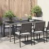 vidaXL Gartentisch Grau 190 x 90 x 75 cm Poly-Rattan 362548 Bild 1