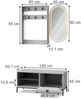 Garderobe Eliza Grau 100 x 45 cm Set, 3 Teile Vicco Bild 2
