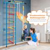 Kinder Kletterwand Heimsportgerät für Kinder bis 100 kg 107 x 83 x 223 cm Blau und Gelb Bild 4
