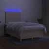vidaXL Boxspringbett mit Matratze & LED Creme 120x190 cm Stoff 3270237 Bild 4