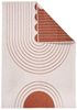 carpet city In- & Outdoor-Teppich Rot, Creme - Wendeteppich - 160x230 cm - Kreis-Muster - Wetterbeständig für Balkon, Terrasse - Teppiche Modern Indoor Wohnzimmer, Küche Bild 3