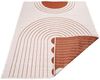 carpet city In- & Outdoor-Teppich Rot, Creme - Wendeteppich - 160x230 cm - Kreis-Muster - Wetterbeständig für Balkon, Terrasse - Teppiche Modern Indoor Wohnzimmer, Küche Bild 2