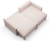 Ecksofa Schlafsofa BETTO Stoff Now or Never Hellgrau Ottomane Rechts Bild 2