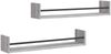 vidaXL Wandregale mit Stangen 2 Stk. Grau Sonoma 80x16x14 cm 835442 Bild 2