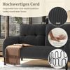 Cord-Zweisitzer, mit Komfortpolsterung Hohe Rückenlehne & Seitentaschen Metallfüße Integrierte Seitentaschen Bild 3