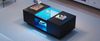 Couchtisch mit Glaseinsatz, LED-Beleuchtung & 2 Schubladen, 100x50x35,5 cm, schwarz Bild 4