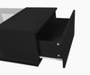 Couchtisch mit Glaseinsatz, LED-Beleuchtung & 2 Schubladen, 100x50x35,5 cm, schwarz Bild 5