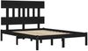 Massivholzbett Schwarz 140x190 cm [3104722] Bild 4