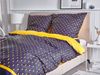 Bettwäsche-Set ZickZack-Muster WALLINGFORD 135x200 cm Baumwoll-Satin Blau Bild 3