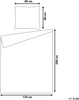 Bettwäsche-Set ZickZack-Muster WALLINGFORD 135x200 cm Baumwoll-Satin Blau Bild 2