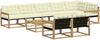 vidaXL Outdoor-Sofagarnitur 9 pcs Weiß und Creme 79 x 79 x 37 cm 3388820 Bild 2