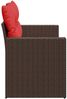 vidaXL Gartensofa mit Kissen 2-Sitzer Braun Poly Rattan 366243 Bild 5