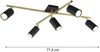 Trio Leuchten 5er Spot Marley schwarz-matt-messing 77,4x57,4 cm GU10 35 W Bild 4