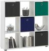 FMD Möbel - MEGA 5 - Raumteiler-Regal - melaminharzbeschichtete Spanplatte - weiß - 104,5 x 108,5 x 33cm Bild 3