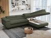 Mks Möbel 'Peter L-form' Ecksofa mit Bettfunktion, Bettkasten & einstellbaren Kopfstützen, Grün, Boucle, mit Topper, rechts Bild 3