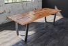Esstisch Baumkante Massiv Mango naturfarben 260 x 100 silber V-Gestell DORA 82219798 Bild 2
