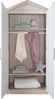 roba Kinderkleiderschrank 2-türig Cabane in Hausoptik - Hochwertige Griffe aus massivem Holz - Schrank für Kinderzimmer in Weiß / Eichen-Dekor Bild 4