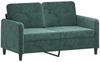 vidaXL 2-Sitzer-Sofa mit Zierkissen Dunkelgrün 120 cm Samt 3200873 Bild 4
