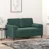 vidaXL 2-Sitzer-Sofa mit Zierkissen Dunkelgrün 120 cm Samt 3200873 Bild 1
