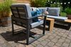 Ecklounge Olympia + 1 Lounge Sessel + 1 Hocker Polster hellgrau / mittelgrau Bild 4