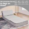 3 in 1 Klappbares Schlafsofa mit Waschbarem Bezug Extra Dick Schaumstoff (15cm) Grau Bild 5