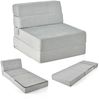 3 in 1 Klappbares Schlafsofa mit Waschbarem Bezug Extra Dick Schaumstoff (15cm) Grau Bild 2