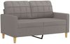vidaXL 2-tlg. Sofagarnitur mit Kissen Taupe Stoff 3201281 Bild 3