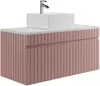 Vente-unique - SATARA Bathroom furniture set Holz, Platte Puderrosa - B 46 cm x H 46 cm x L 100 cm Bild 3