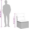vidaXL Gartensofa ohne Armlehnen mit Kissen Braun Poly Rattan 366224 Bild 4