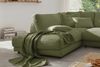 KAWOLA Sofa MADELINE Ecksofa Cord olivgrün Recamiere links 86 x 224 x 325 cm Bild 4