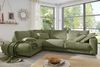 KAWOLA Sofa MADELINE Ecksofa Cord olivgrün Recamiere links 86 x 224 x 325 cm Bild 2