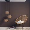 Brilliant AG Leuchten 99885-06 Pendelleuchte Woodball 3-flammig rund schwarz rattan Bild 5