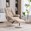 YakoHome Relaxsessel Helles Taupe mit Metallfuß und Fußhocker 110 x 78 x 112 cm Bild 2