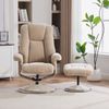 YakoHome Relaxsessel Helles Taupe mit Metallfuß und Fußhocker 110 x 78 x 112 cm Bild 3