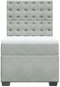 vidaXL Boxspringbett mit Matratze Hellgrau 90x190 cm Samt 3290798 Bild 4