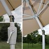 Sonnenschirm N18, Gartenschirm, Ø 2,7m neigbar Polyester/Alu 5kg ~ creme Bild 4