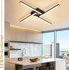 ZMH LED Deckenleuchte Wohnzimmer Schwarz Deckenlampe 20W Modern Kristall Metall 3000K Bild 2