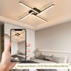 ZMH LED Deckenleuchte Wohnzimmer Schwarz Deckenlampe 20W Modern Kristall Metall 3000K Bild 4